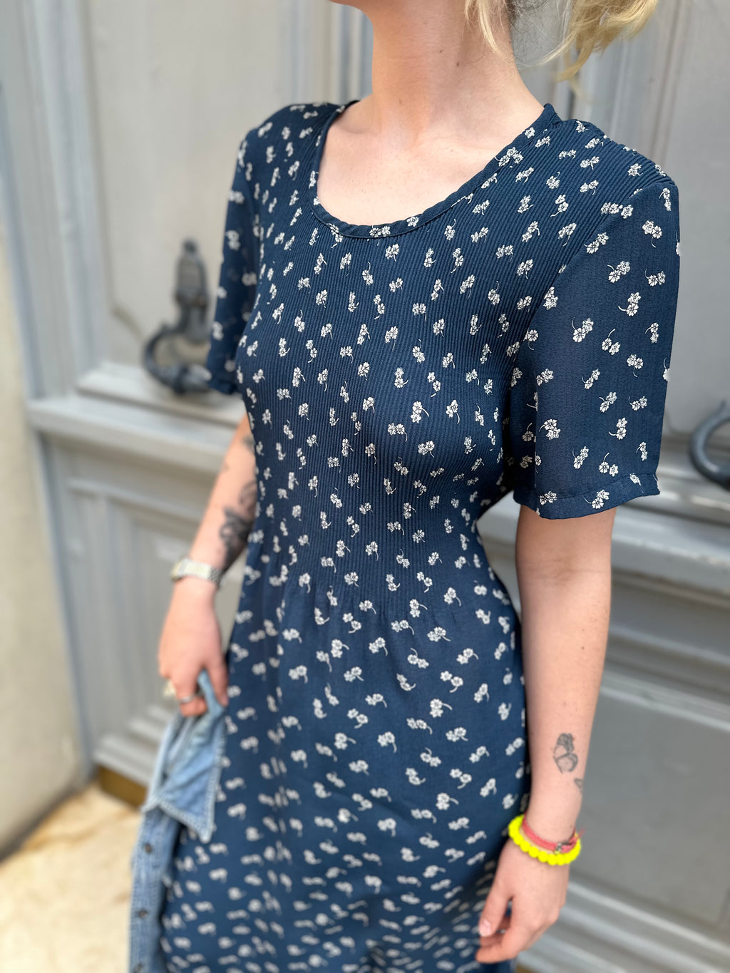 Robe fleurie bleue