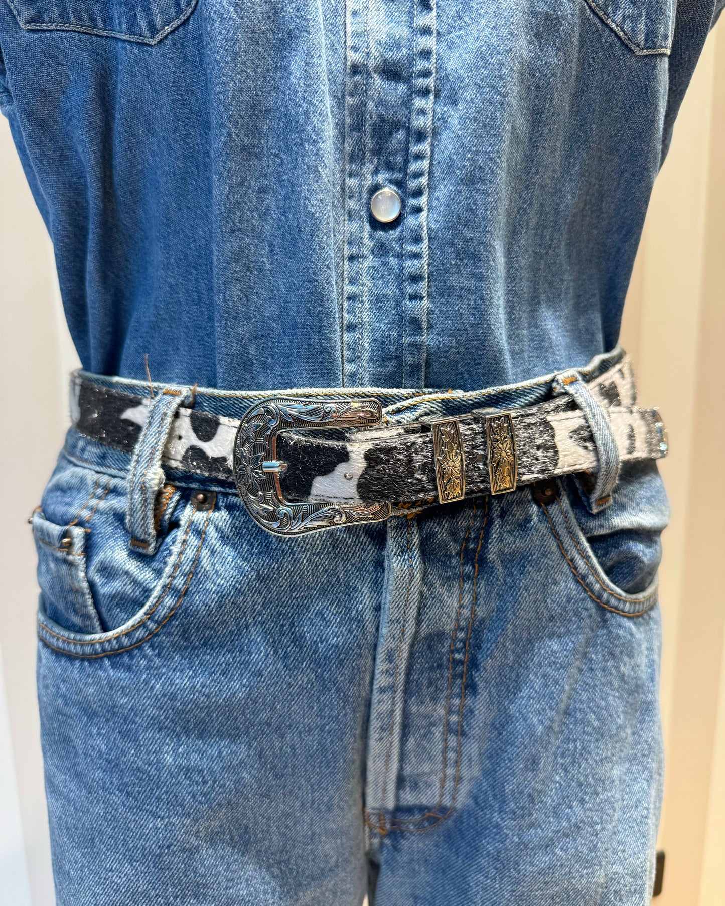 Ceinture imprimé vache