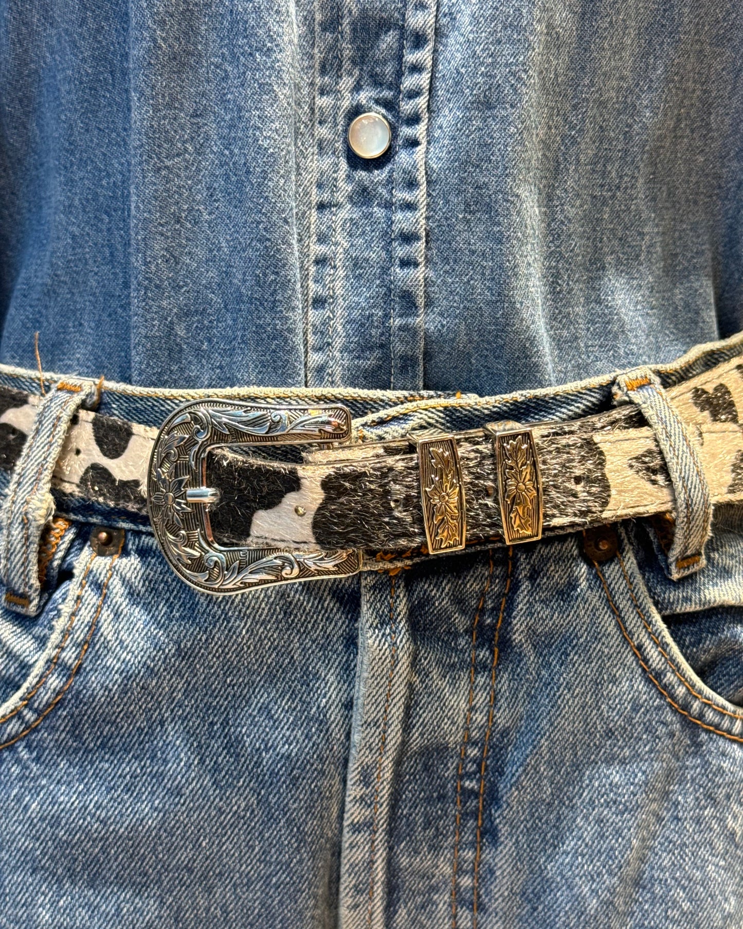 Ceinture imprimé vache
