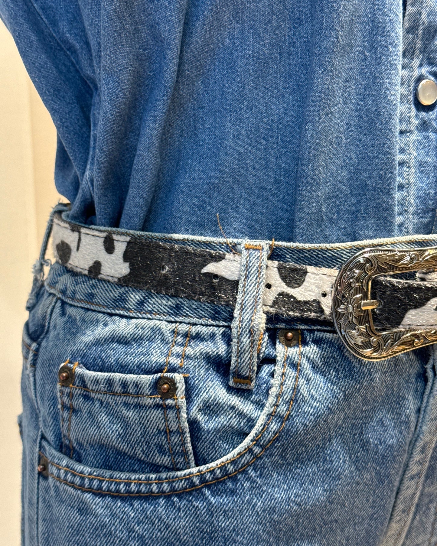 Ceinture imprimé vache