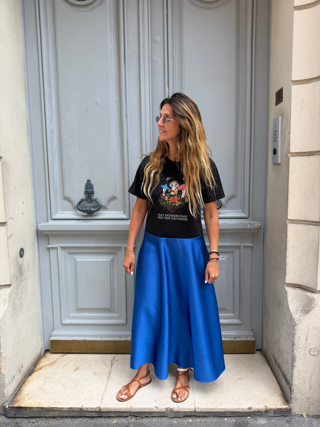 Robe upcyclée « Eat Mushrooms »