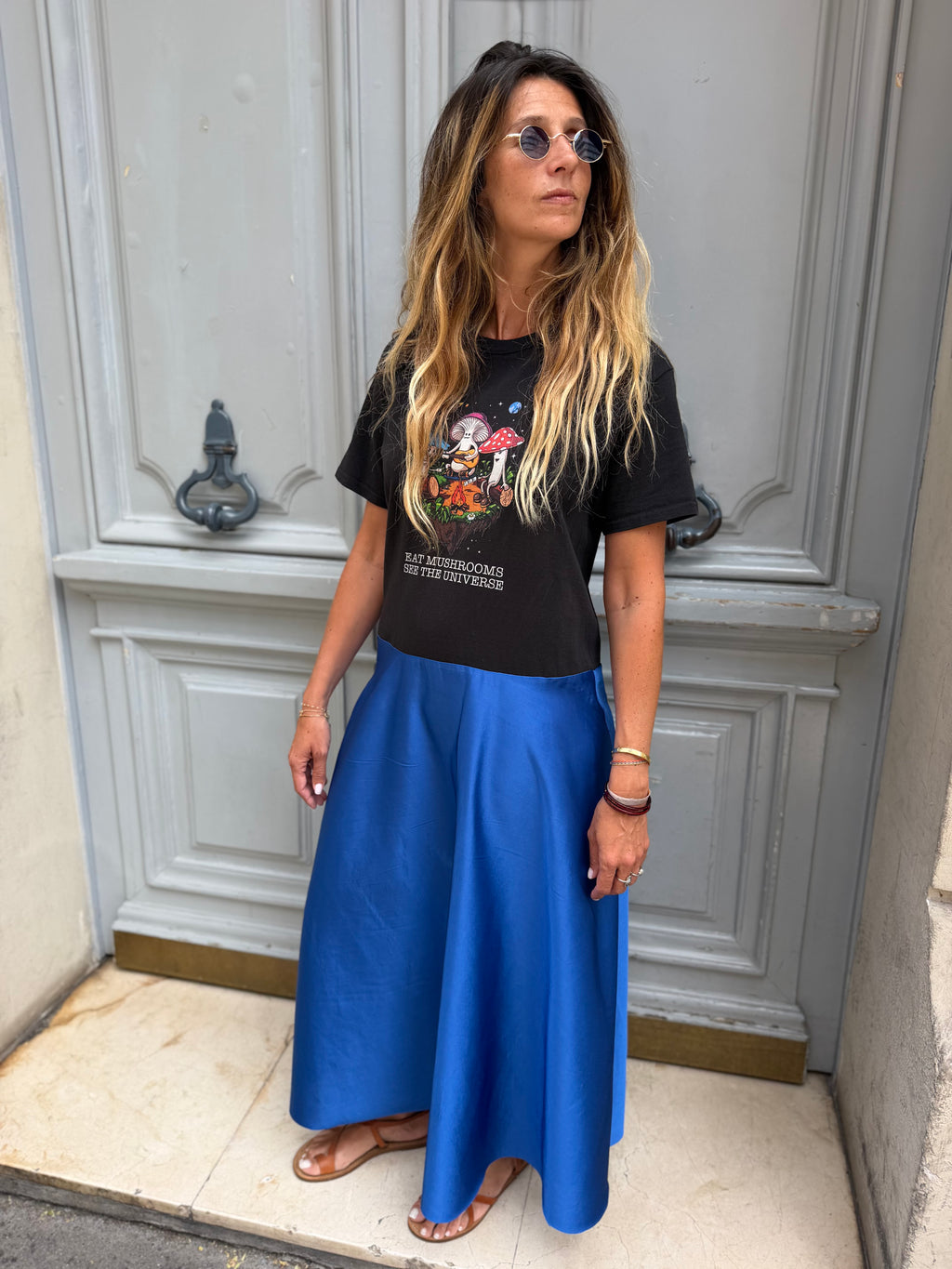 Robe upcyclée « Eat Mushrooms »