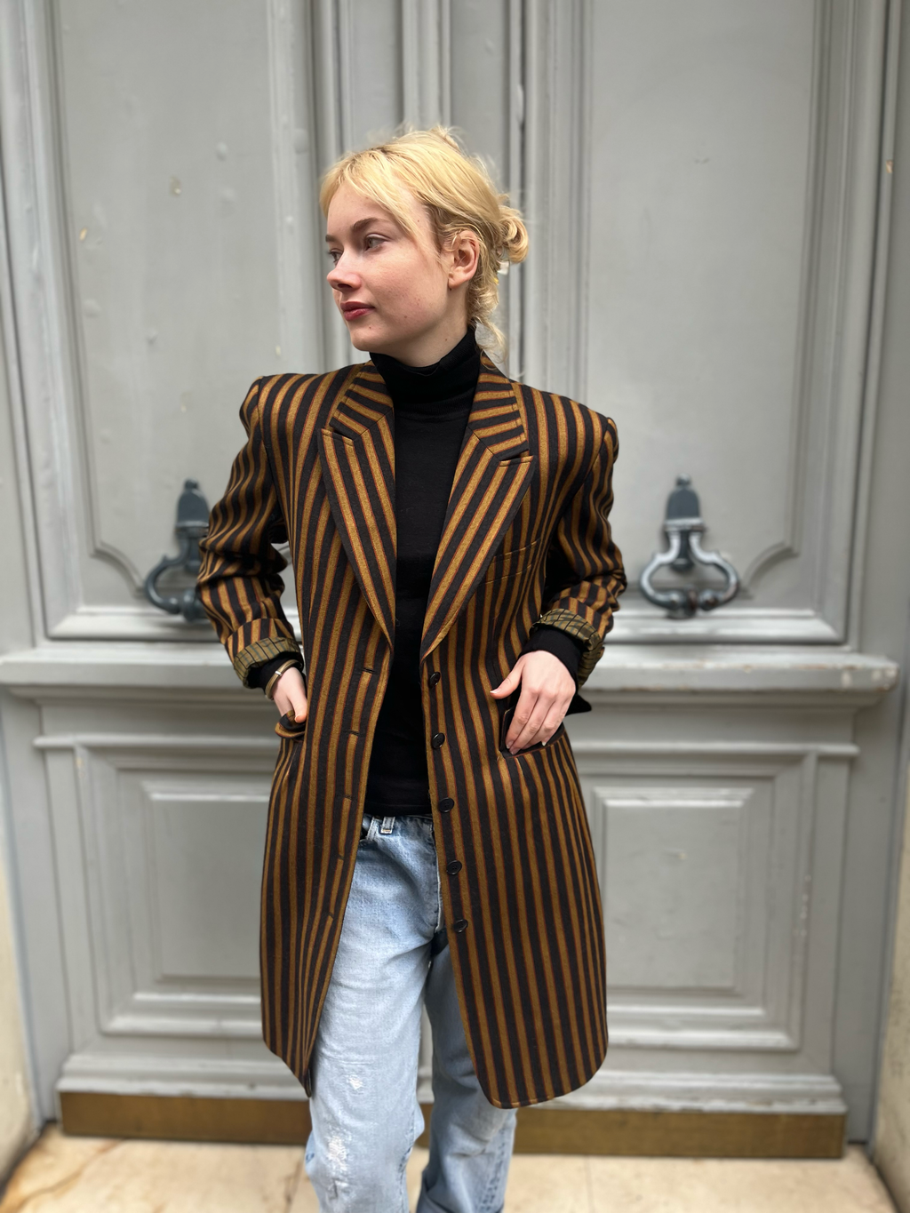 Veste Kenzo longue à rayures