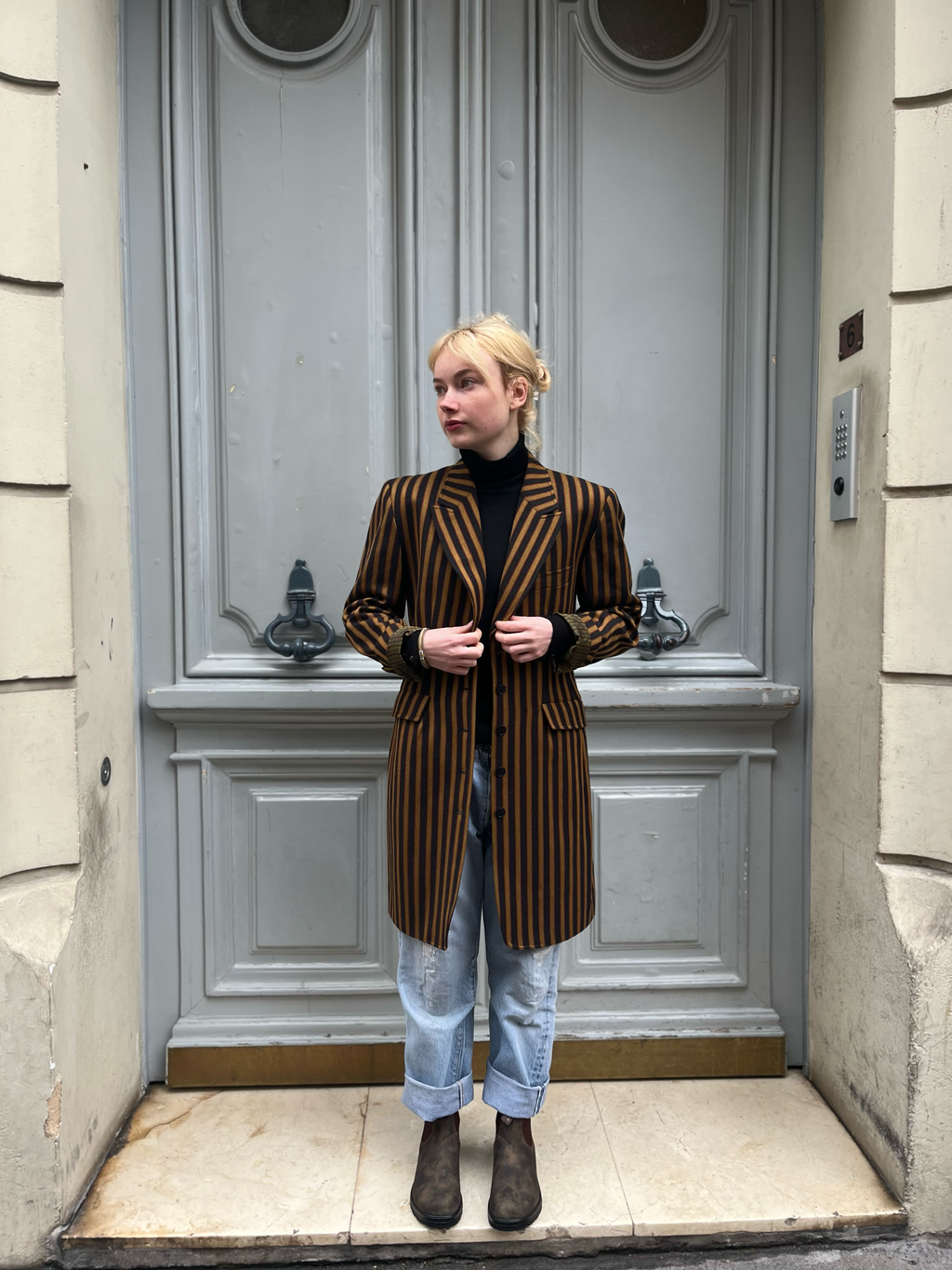 Veste Kenzo longue à rayures