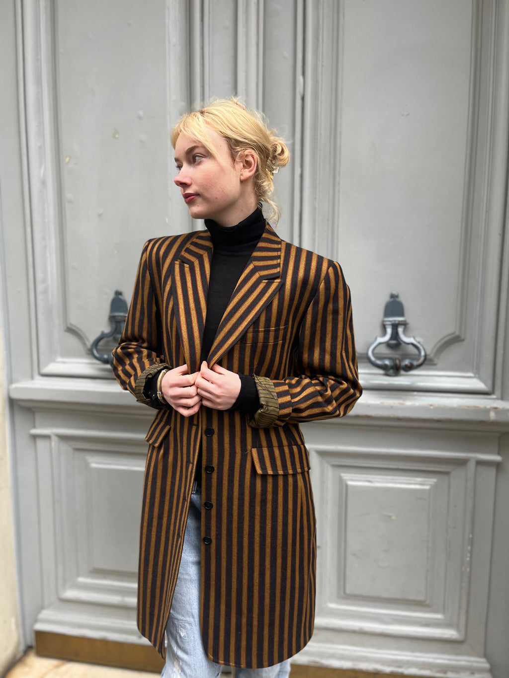 Veste Kenzo longue à rayures