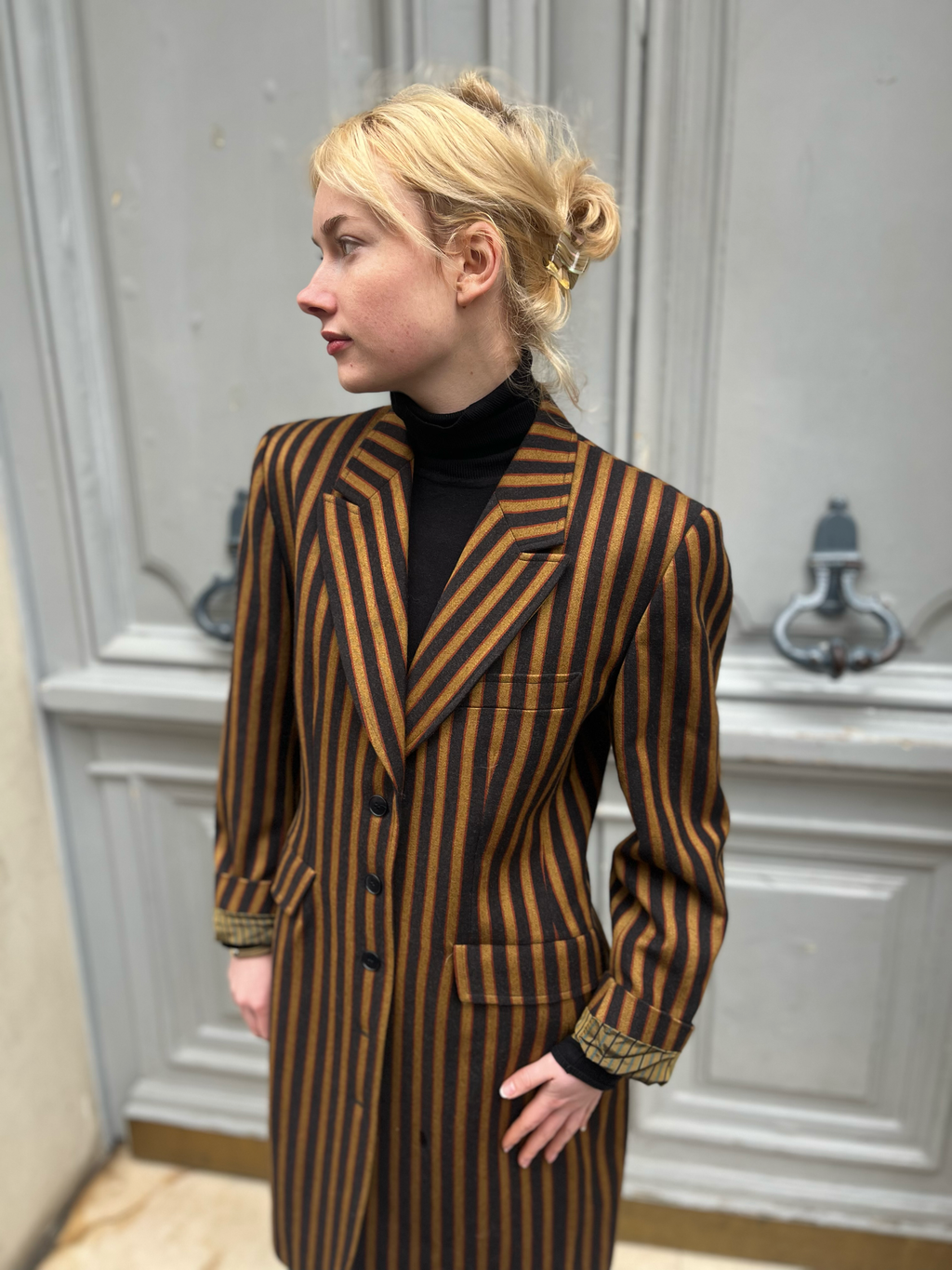 Veste Kenzo longue à rayures