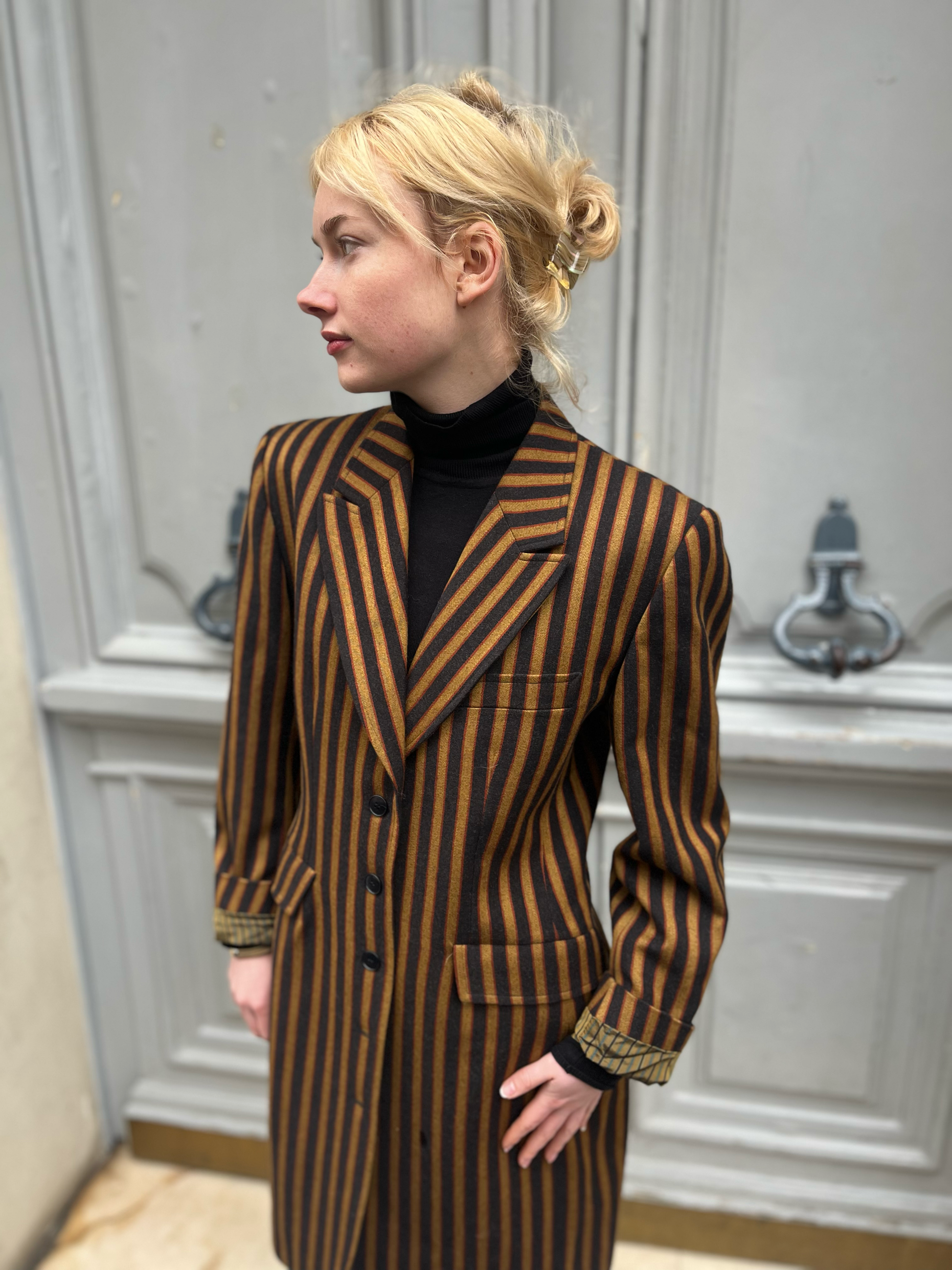 Veste Kenzo longue à rayures