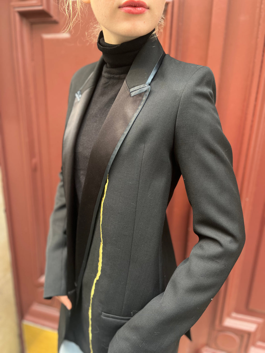Blazer noir et brodure dorée Haider Ackermann