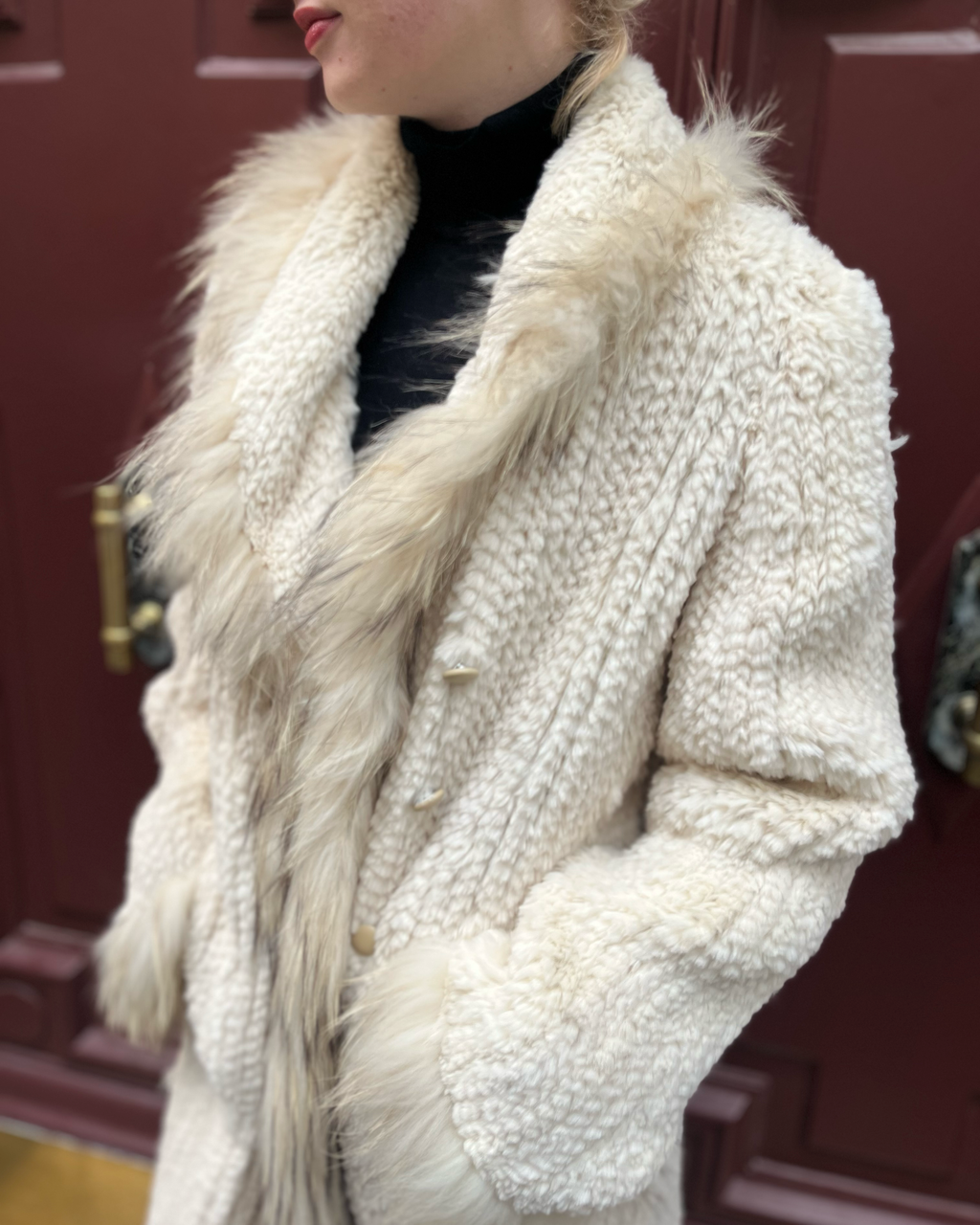 Manteau en fourrure de lapin