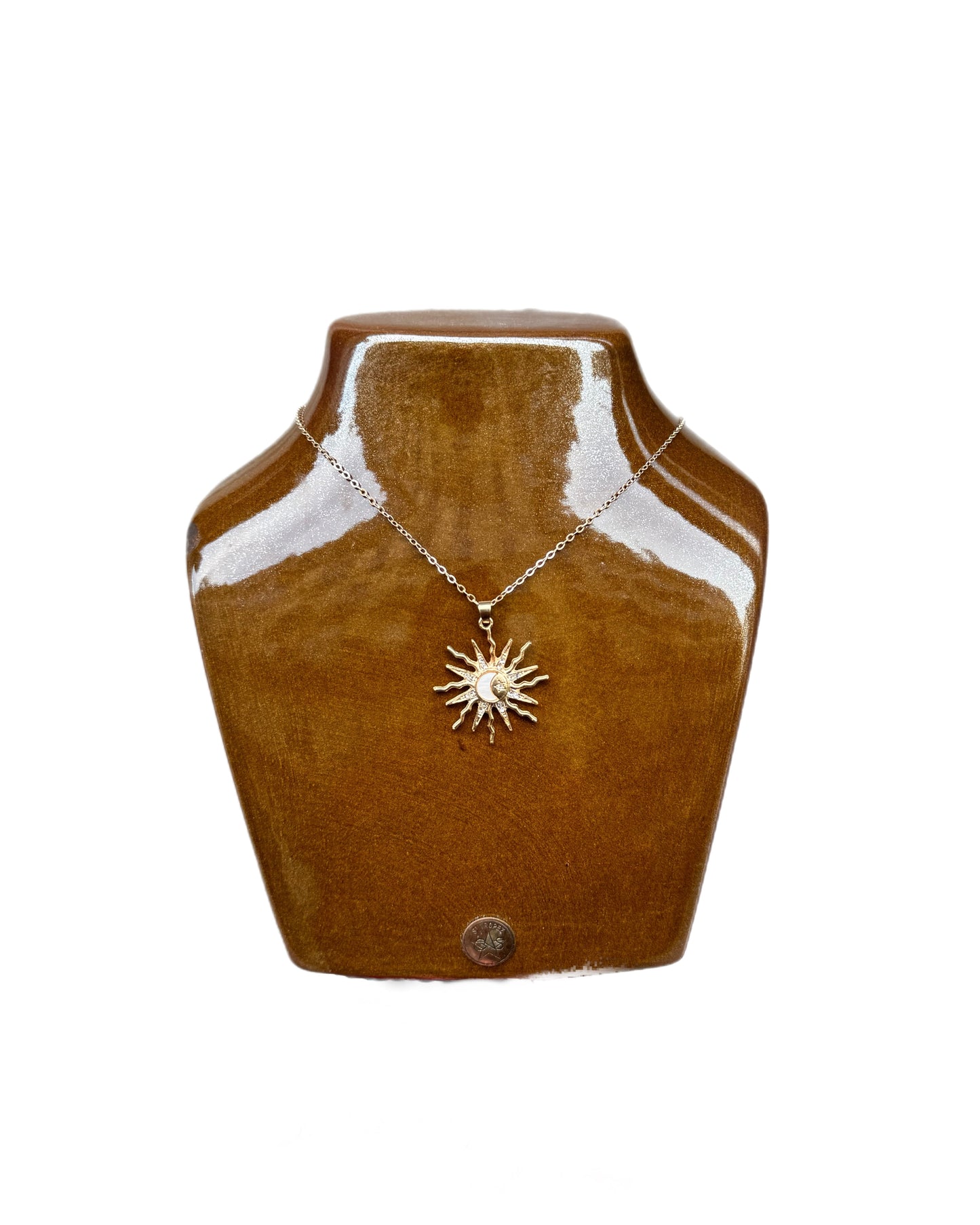 Collier doré Monet soleil