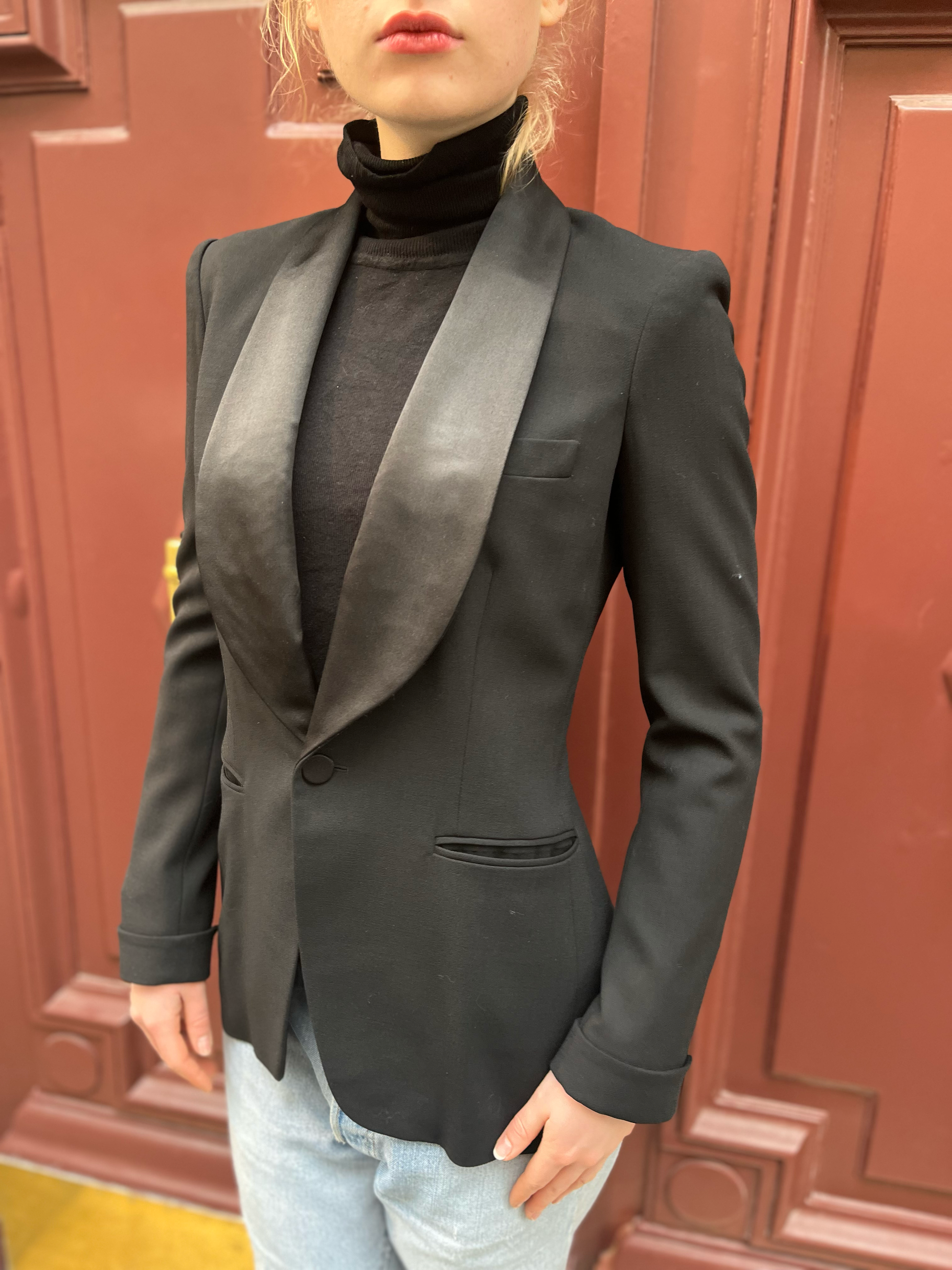 Blazer Ralph Lauren Purple en laine noire