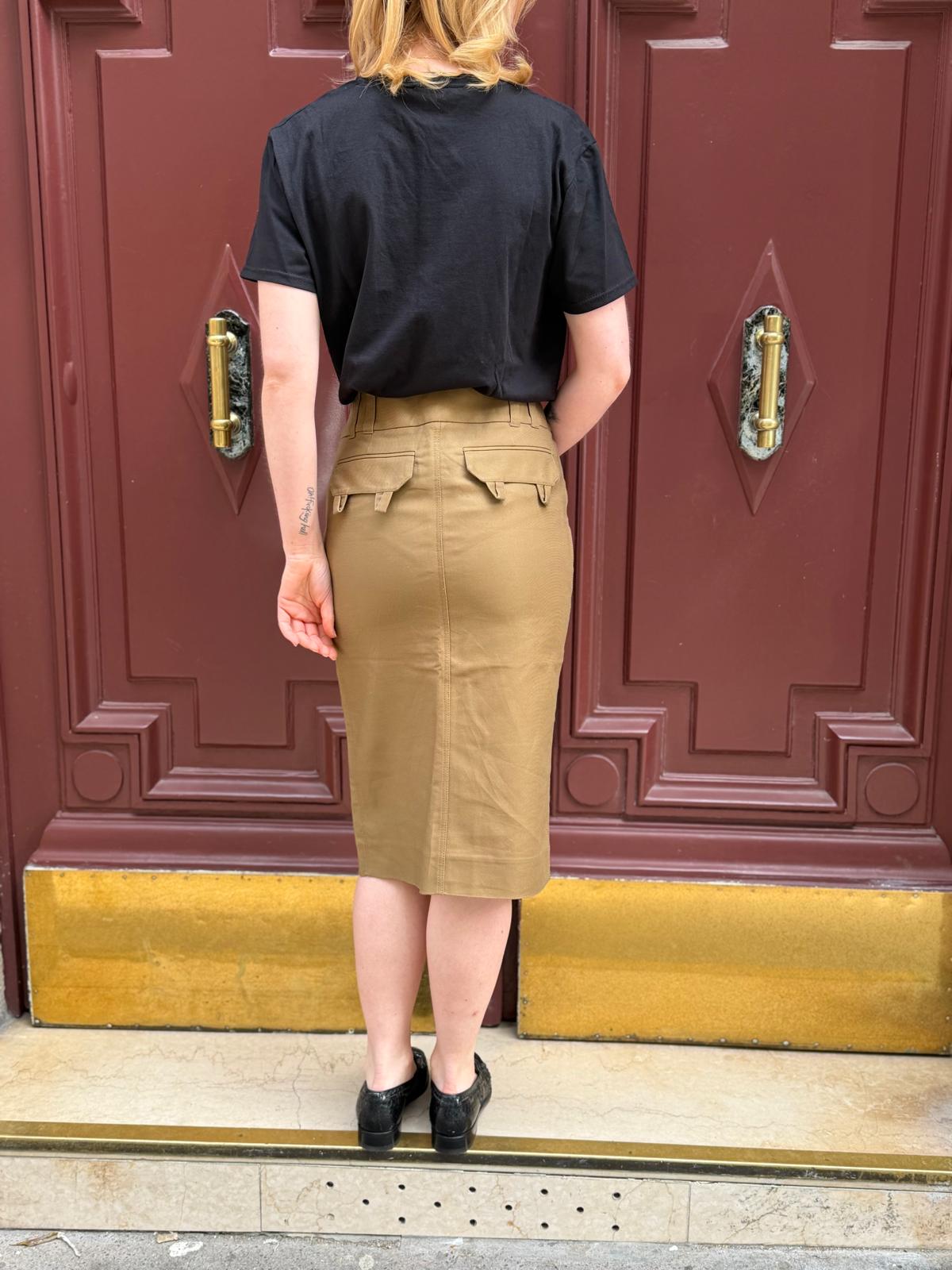 Jupe Camel Yves Saint Laurent Rive Gauche