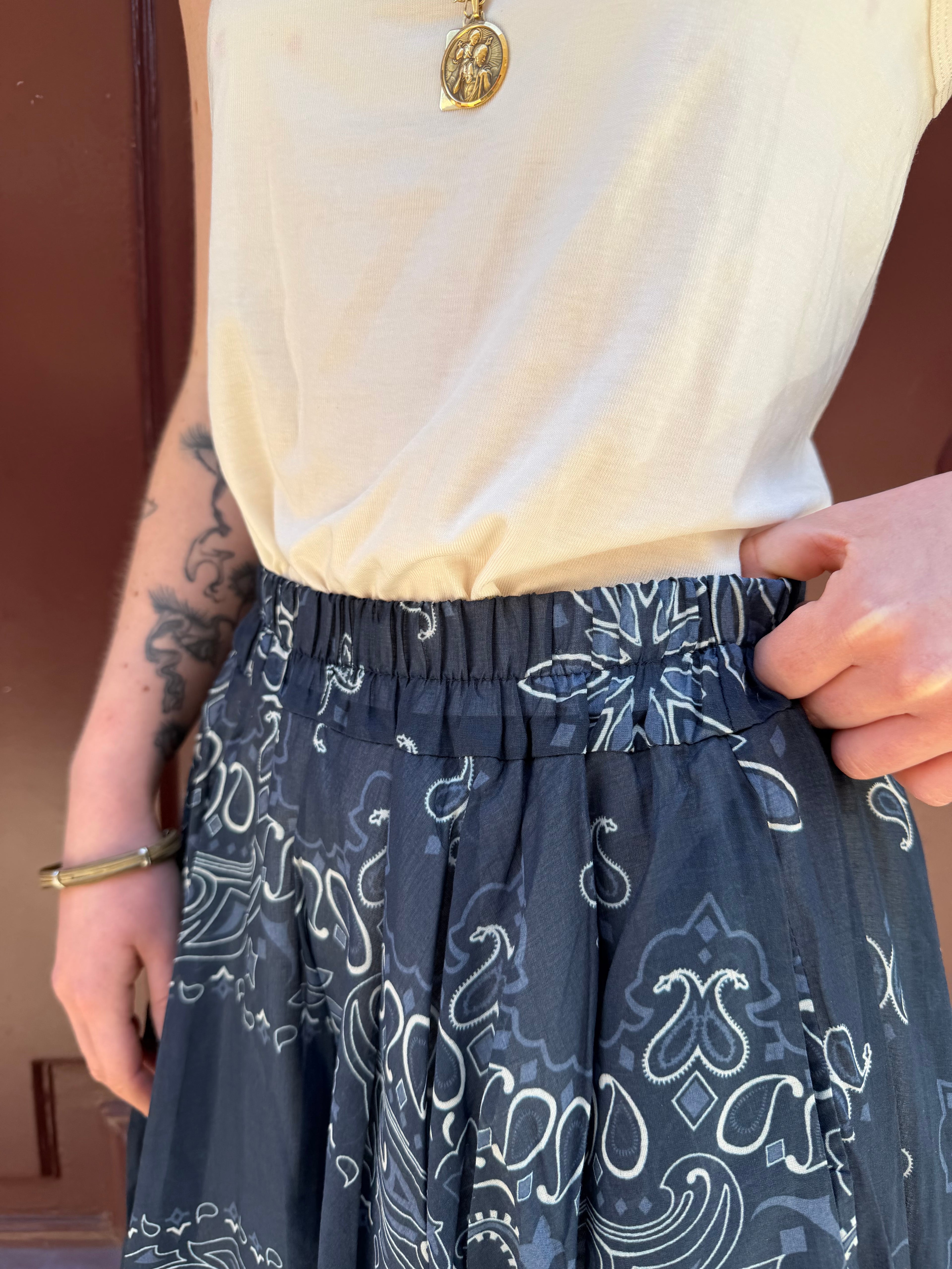 Jupe style bandana bleue