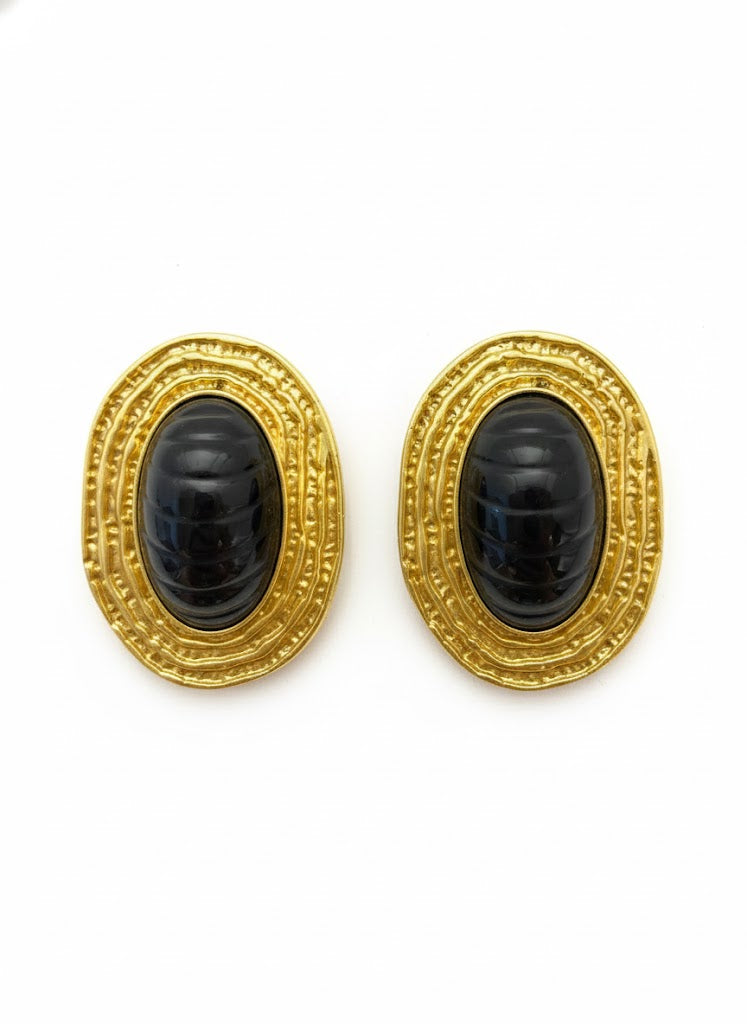 Boucles d’oreilles ovales vintage