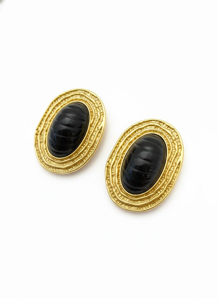 Boucles d’oreilles ovales vintage