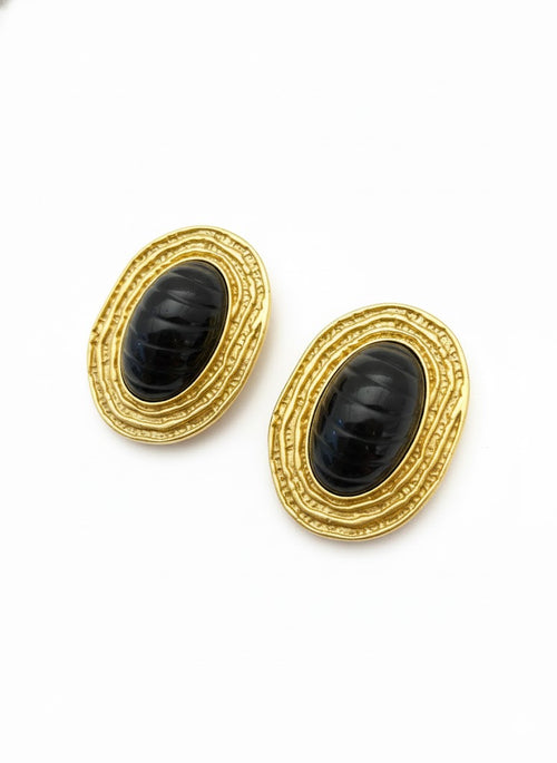 Boucles d’oreilles ovales vintage