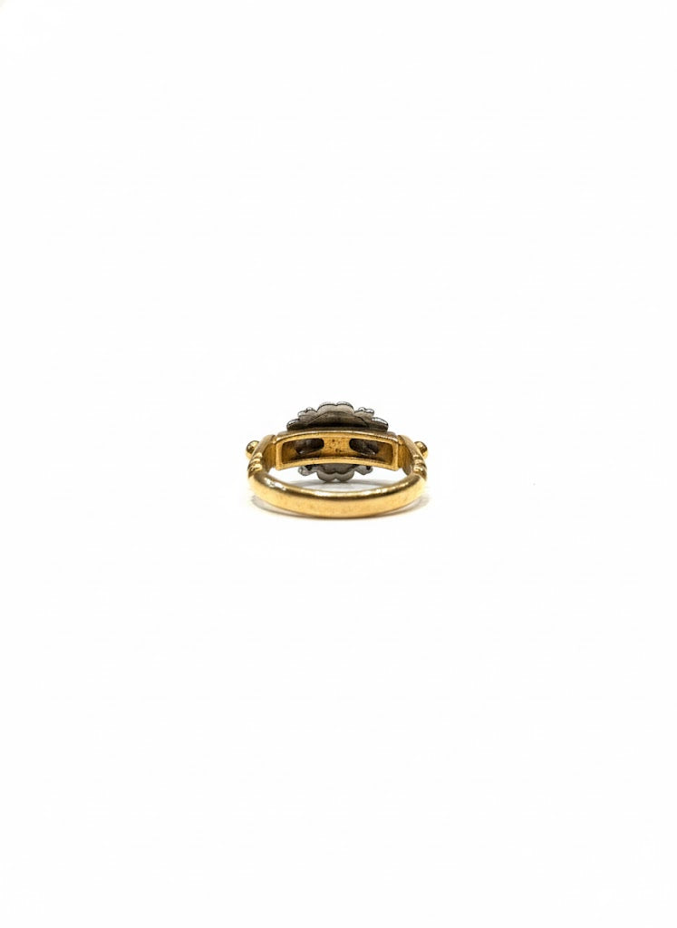 Bague vintage scarabée bicolore