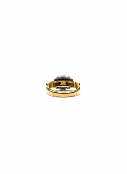 Bague vintage scarabée bicolore
