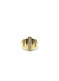 Bague en vermeil pavée de strass