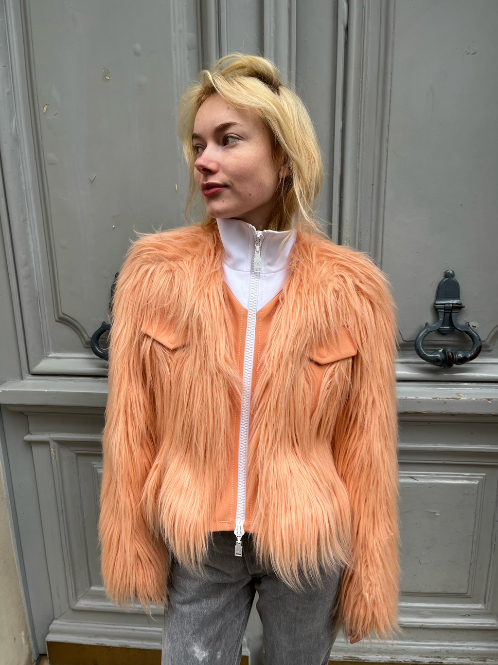 Veste Louis Vuitton en fausse fourrure