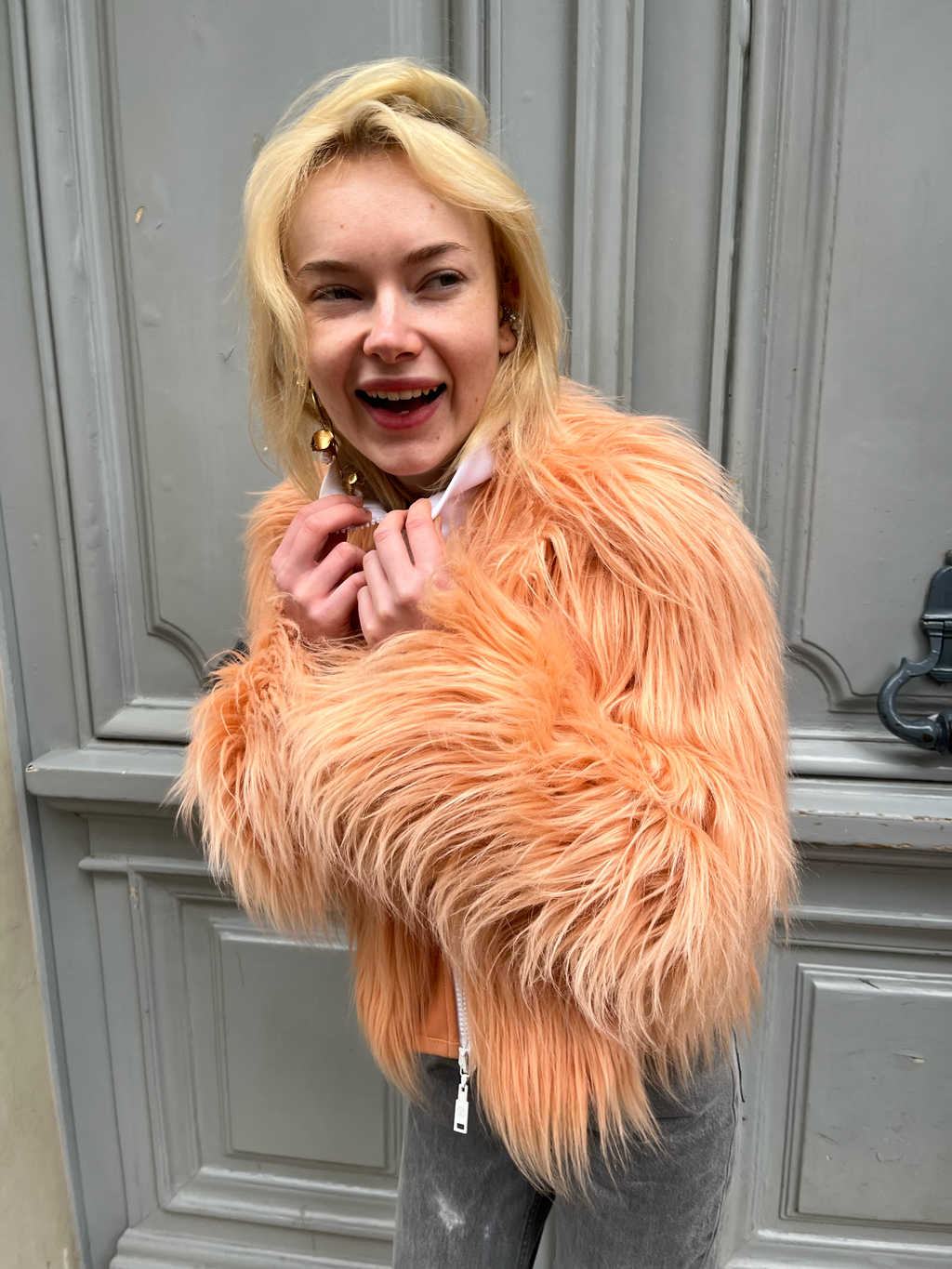 Veste Louis Vuitton en fausse fourrure