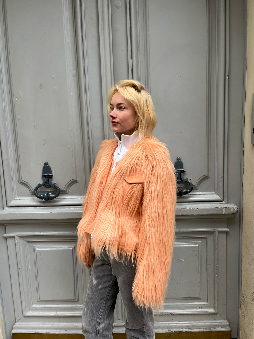 Veste Louis Vuitton en fausse fourrure