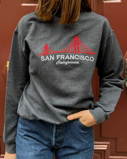 Sweat gris et rouge San Francisco California