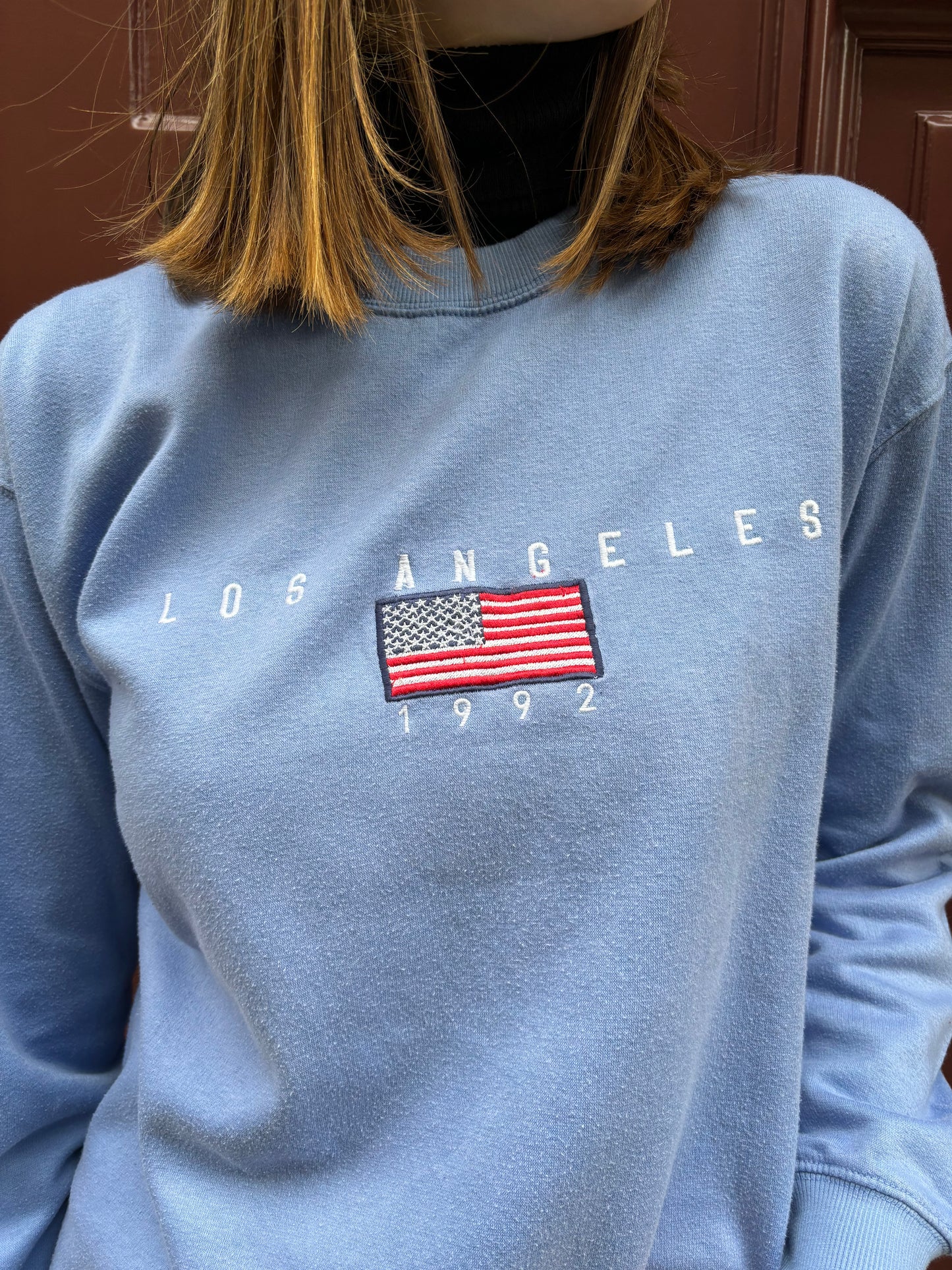 Sweat bleu brodé Los Angeles