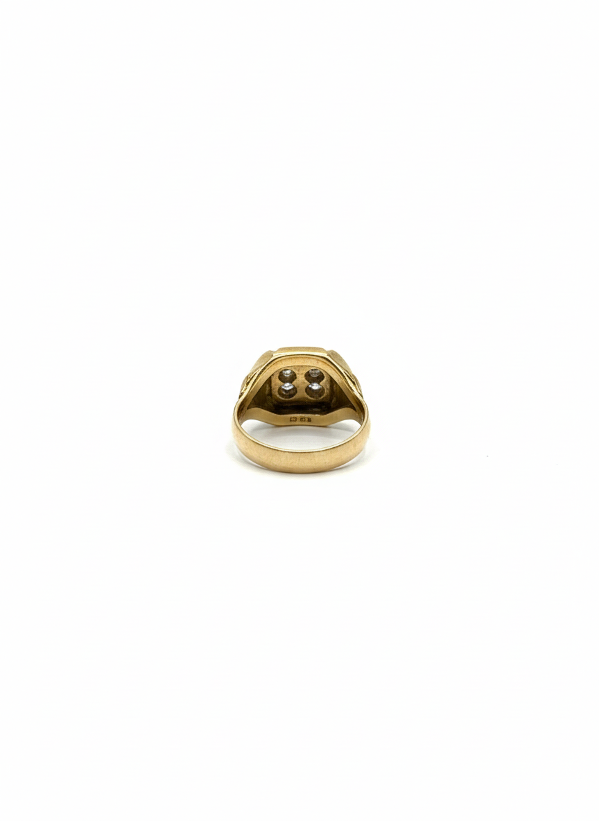 Bague chevalière dorée
