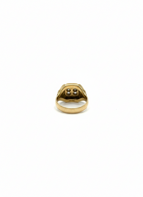 Bague chevalière dorée