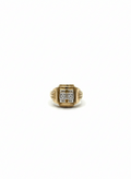 Bague chevalière dorée