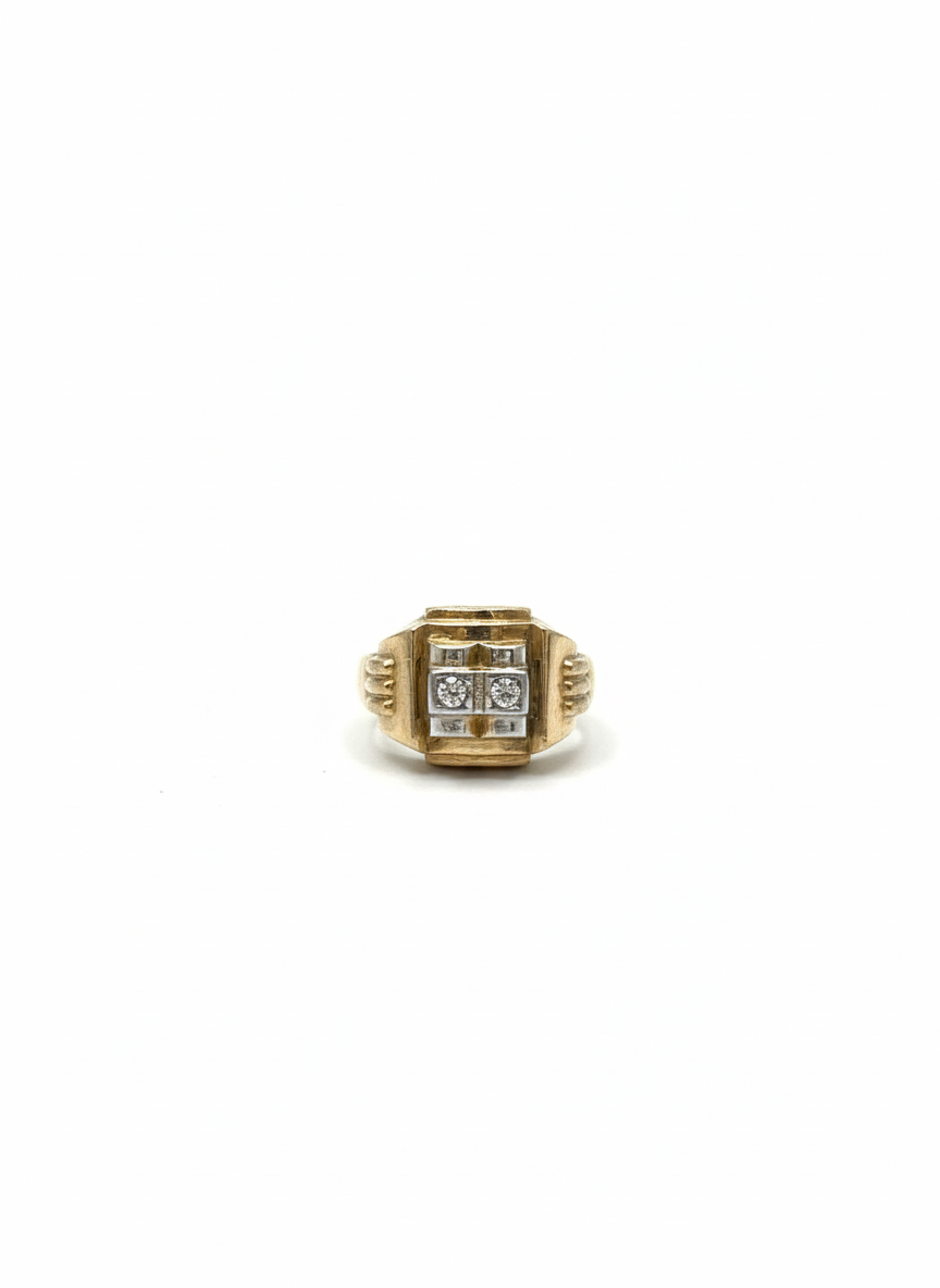 Bague chevalière dorée