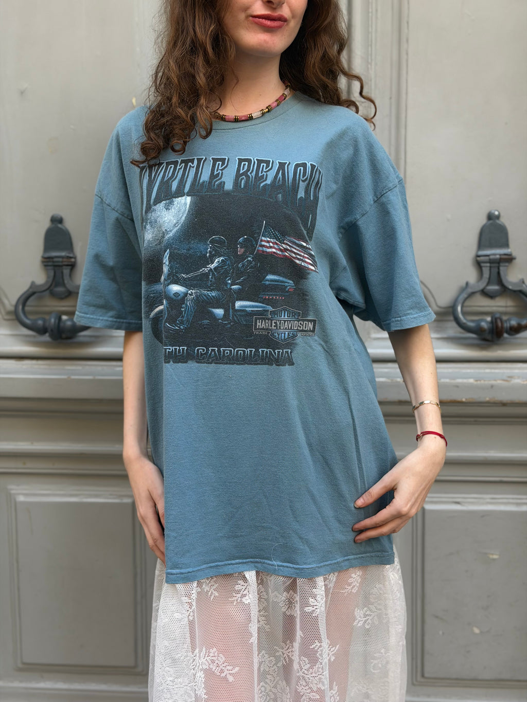 Robe upcyclée Harley-Davidson