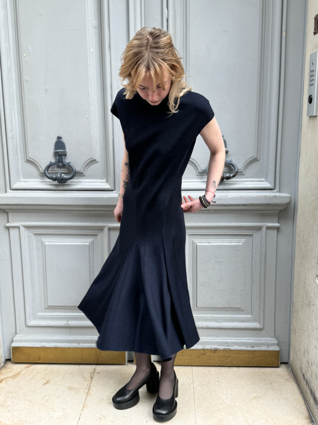 Robe Lanvin bleu marine