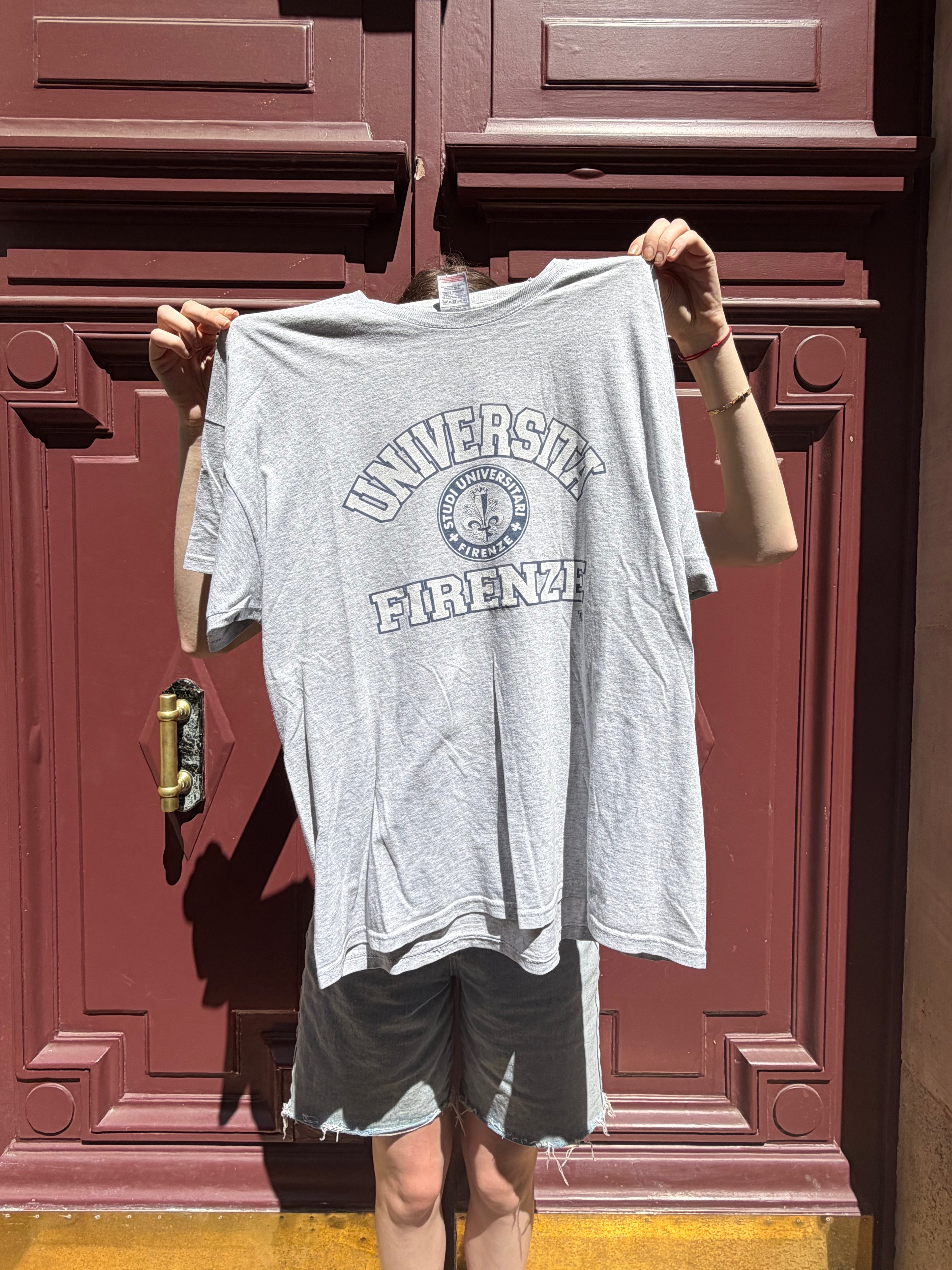 T-shirt gris Universita Firenze
