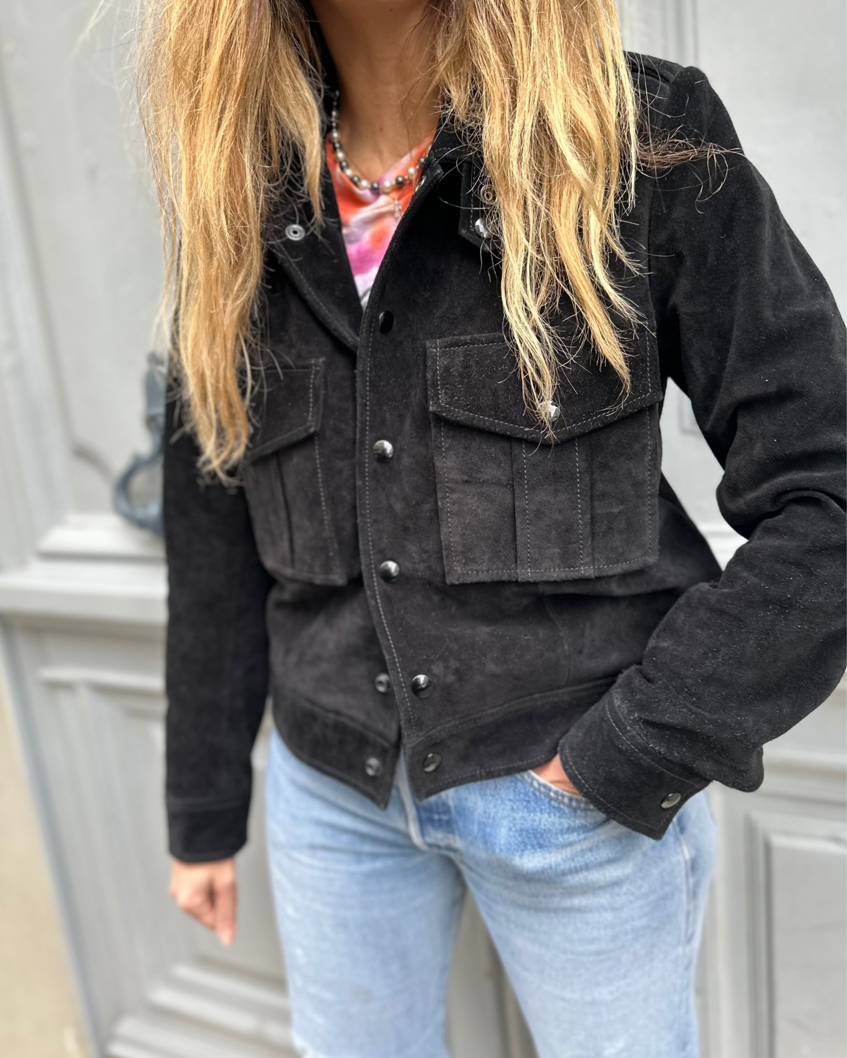 Veste en daim noir IRO