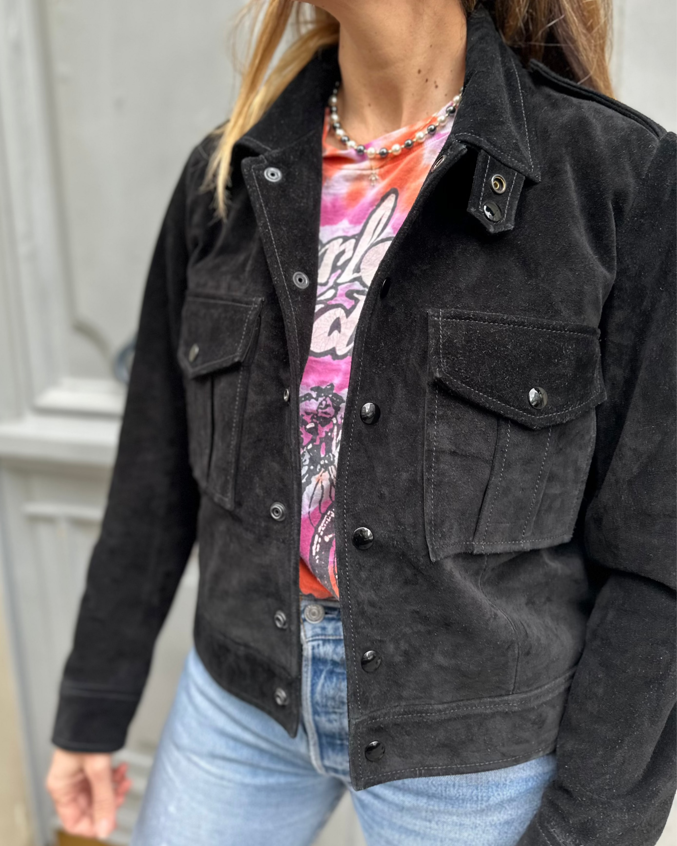 Veste en daim noir IRO