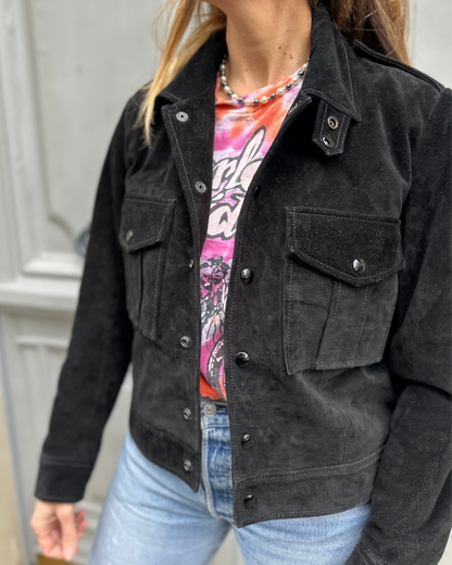 Veste en daim noir IRO