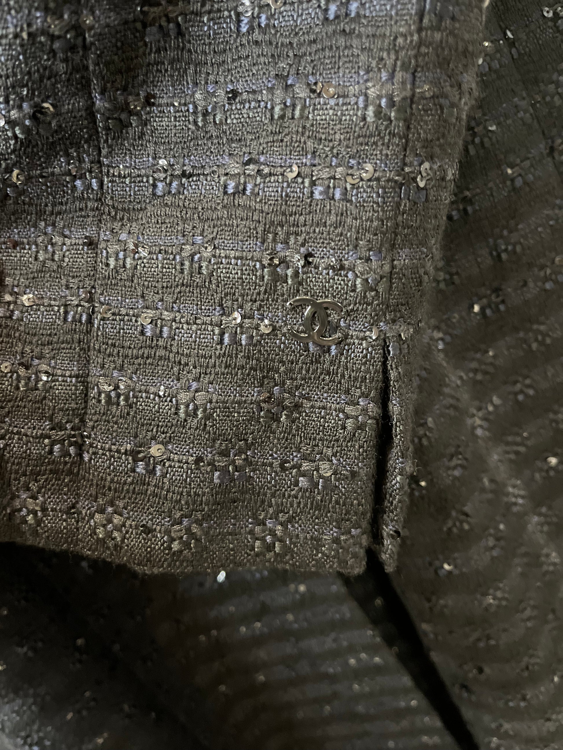 Robe Chanel en maille texturée