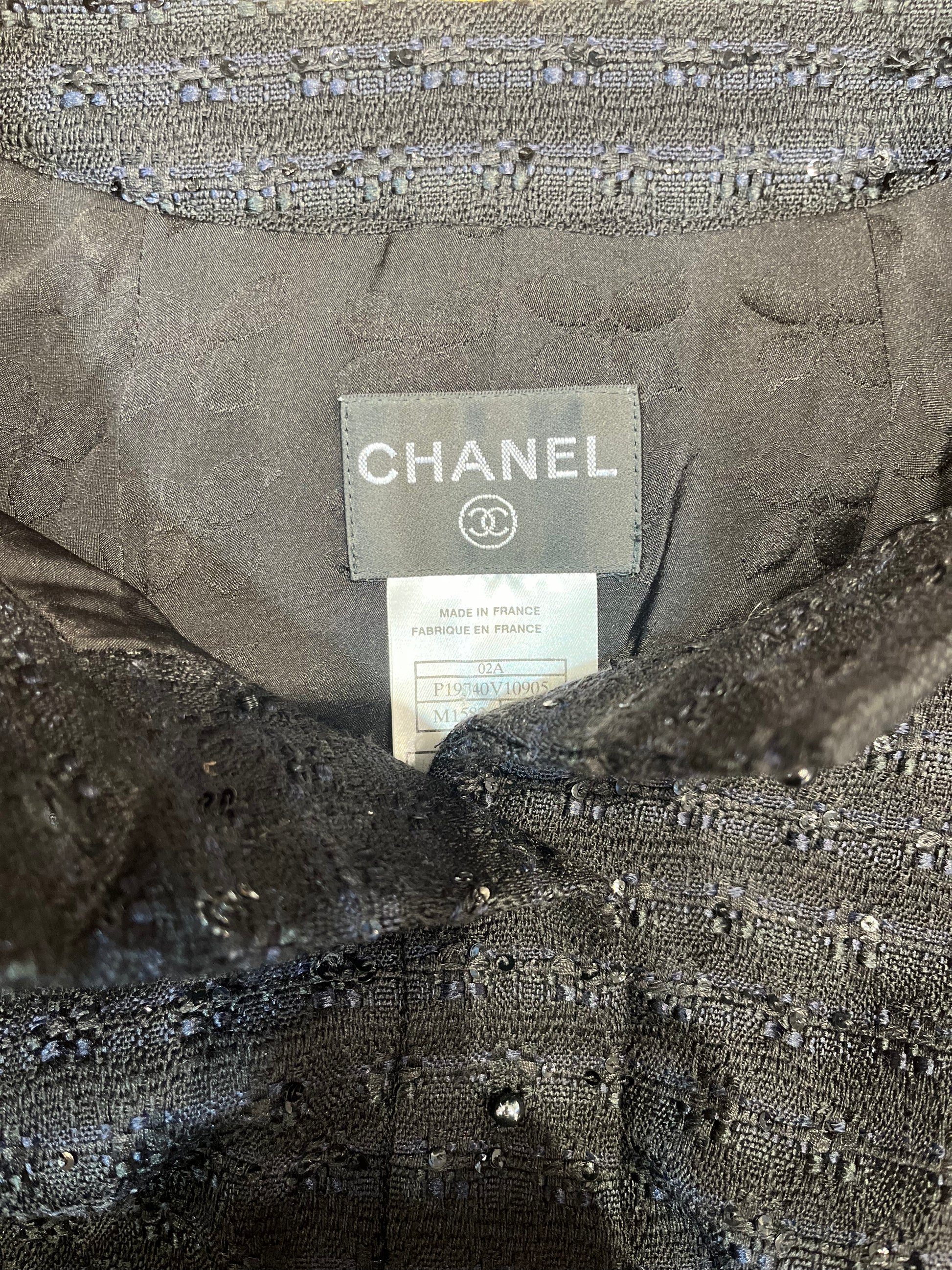 Robe Chanel en maille texturée