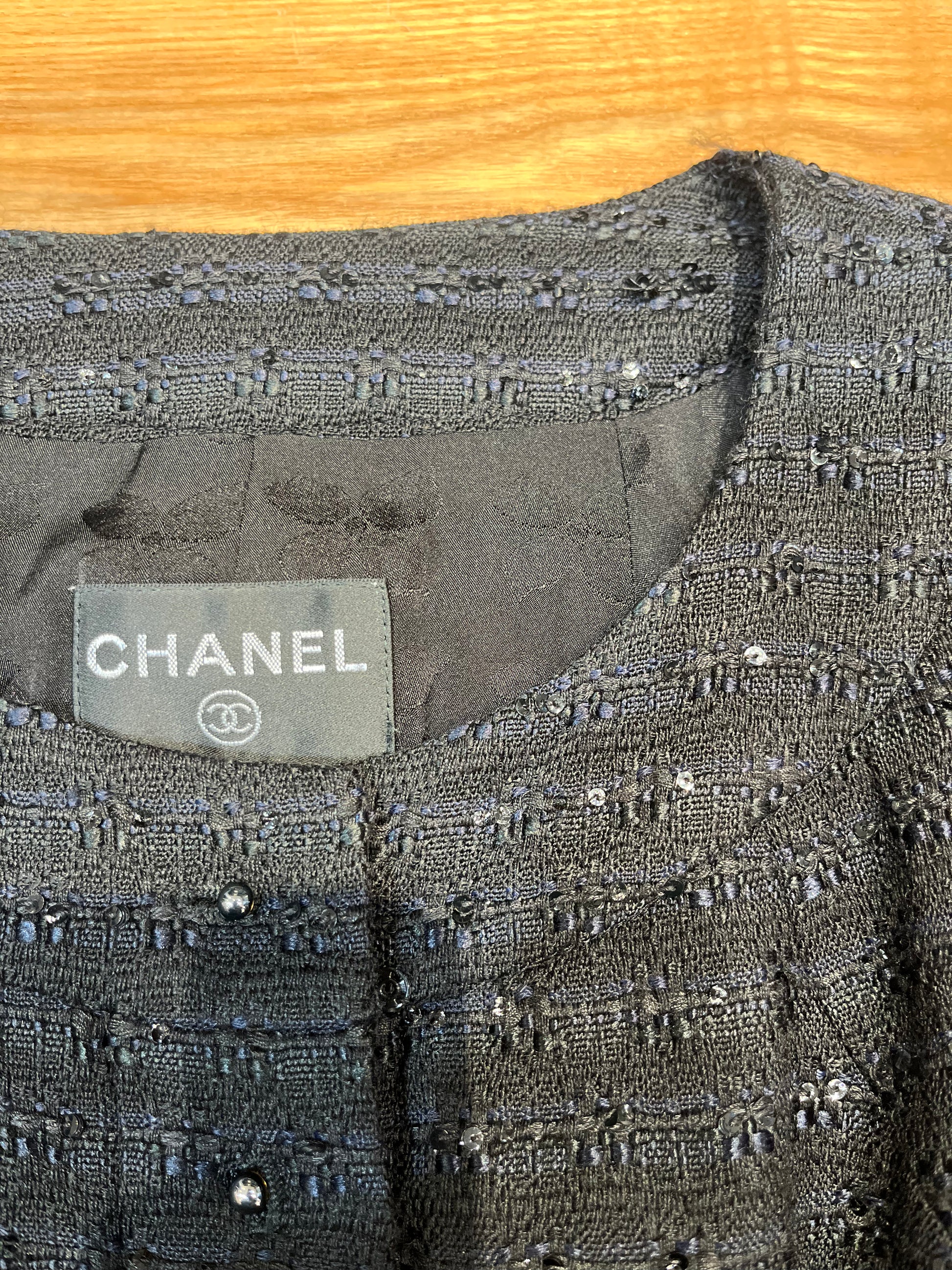 Robe Chanel en maille texturée