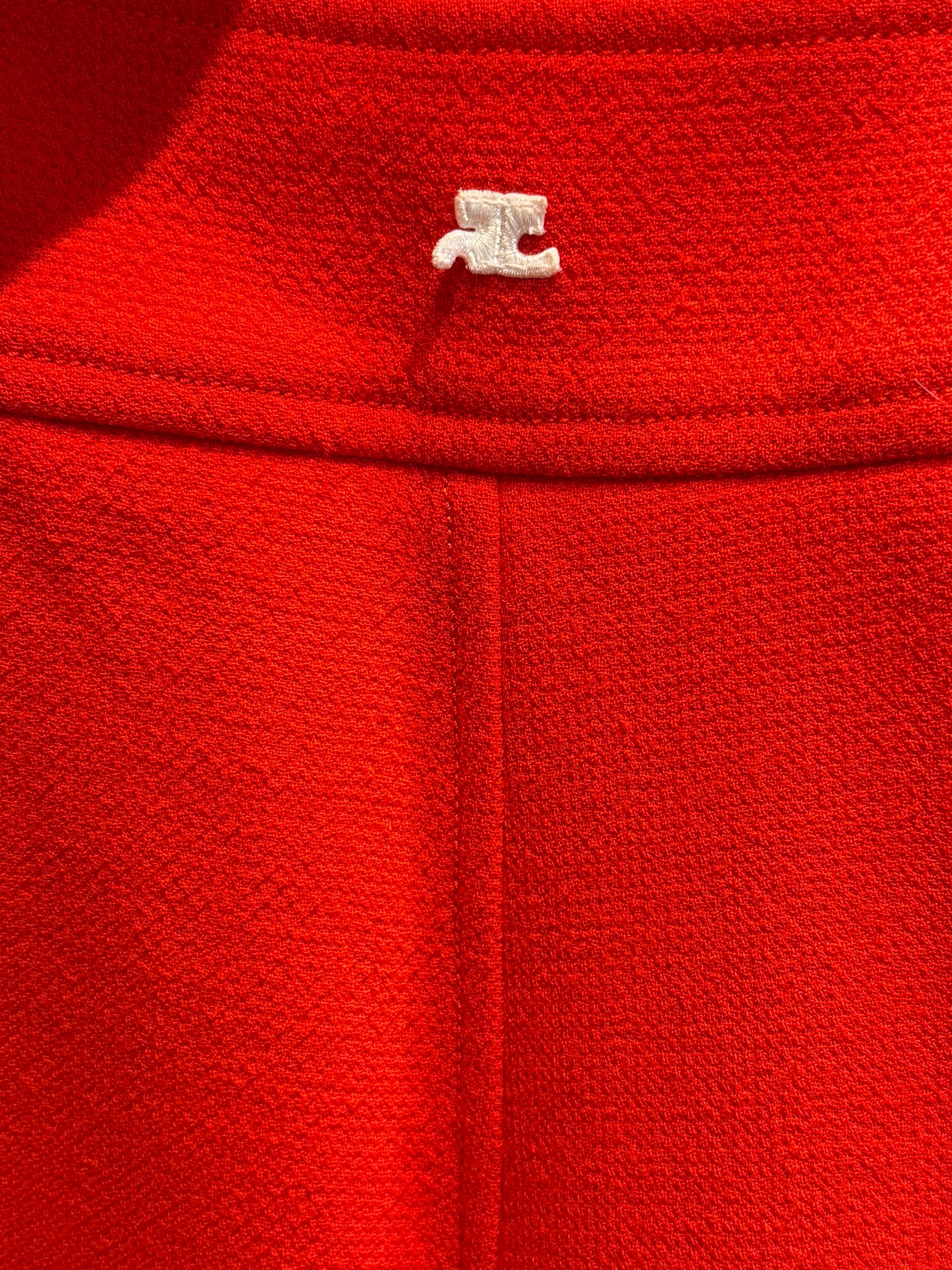 Pantalon Courrèges rouge vintage