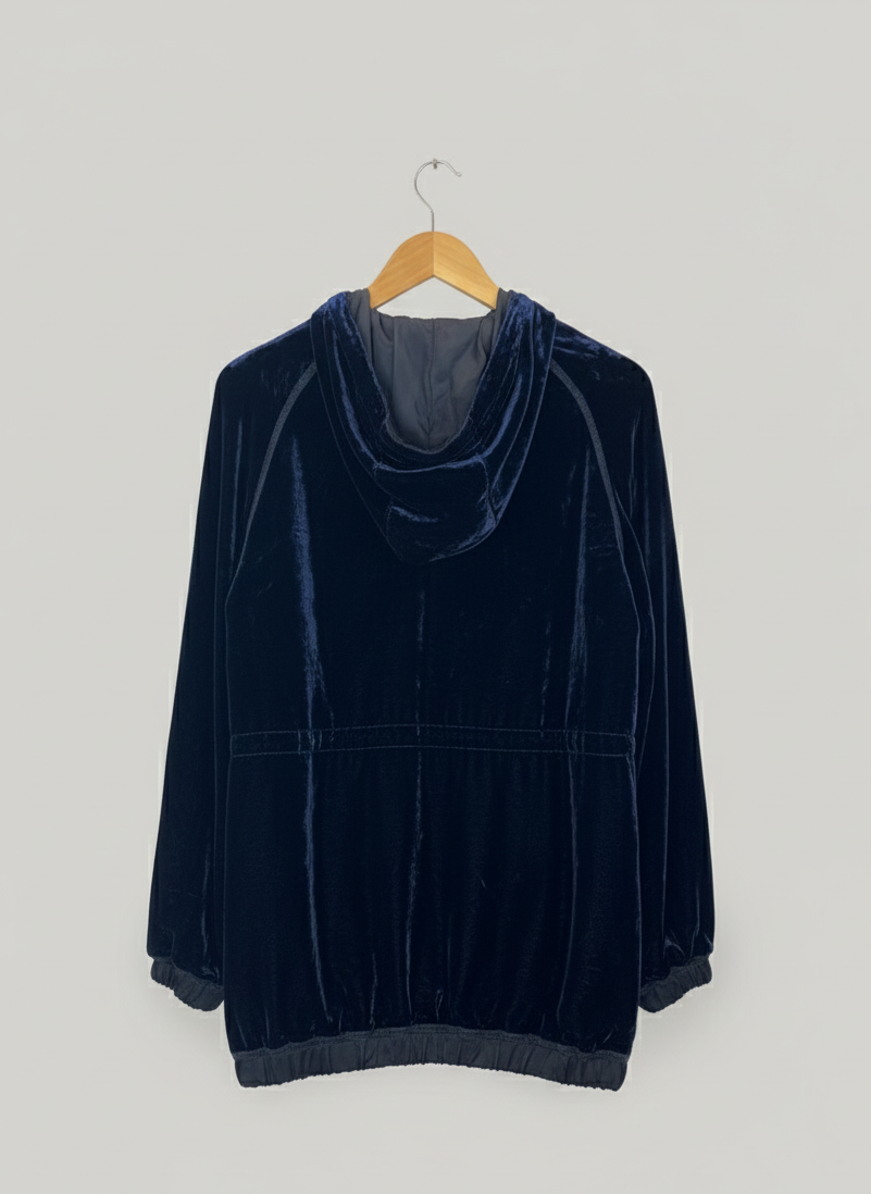 Gilet à capuche en velours Miu Miu