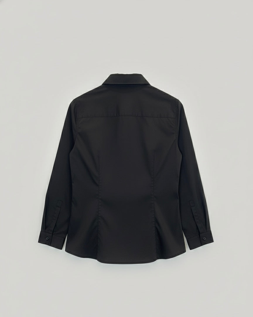 Chemisier Prada noir à broderies