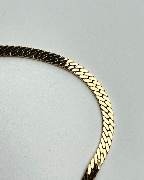 Bracelet en maille plate dorée