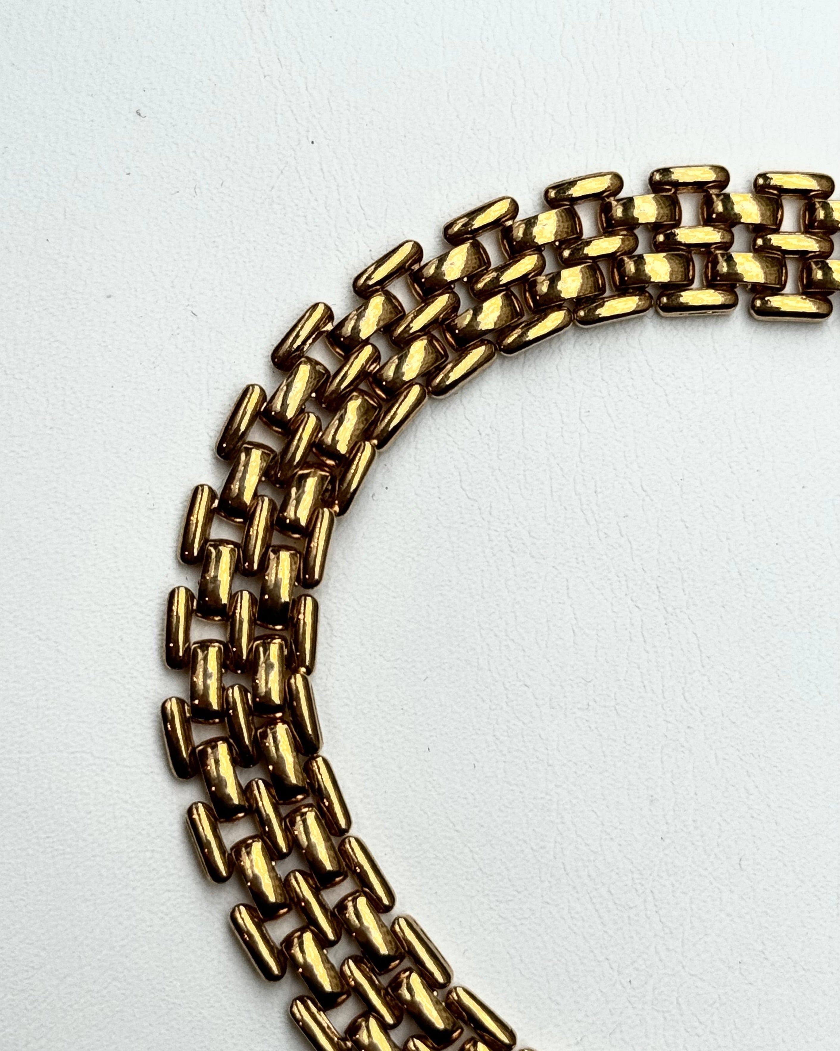 Bracelet doré à maillons Panthère