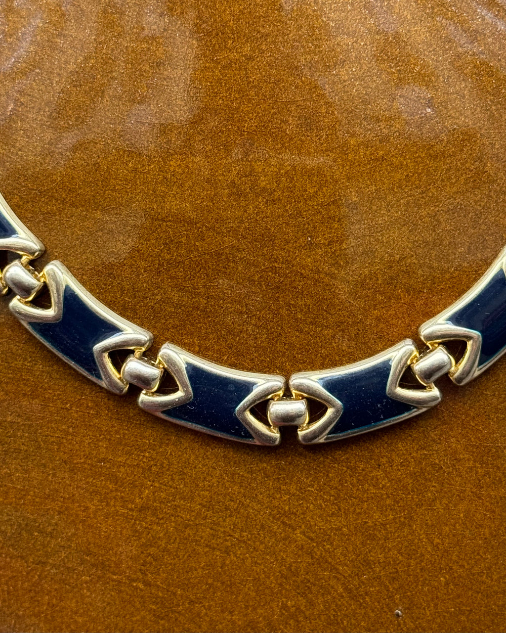Collier marine en or Monet