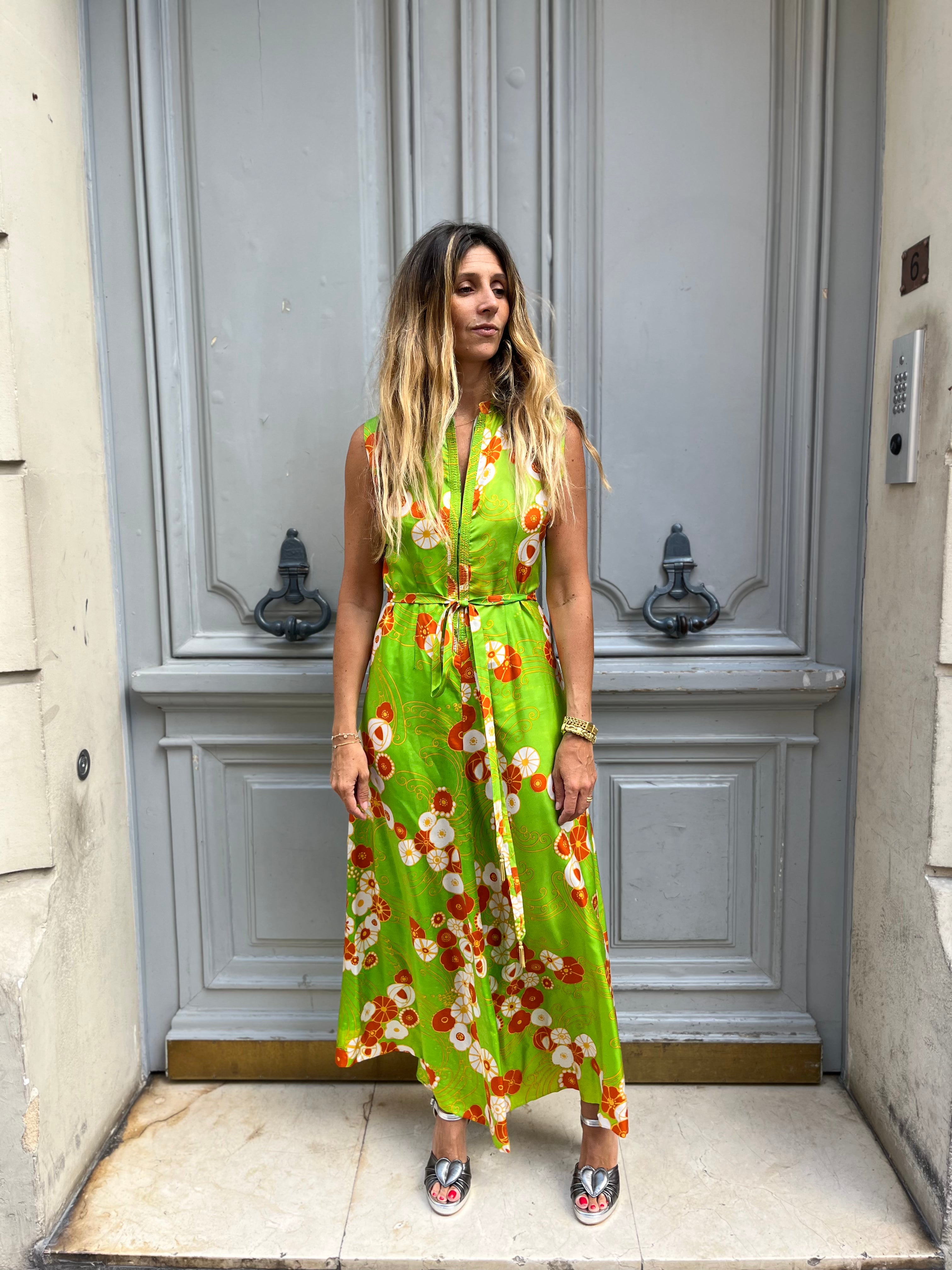 Robe à fleurs années 60