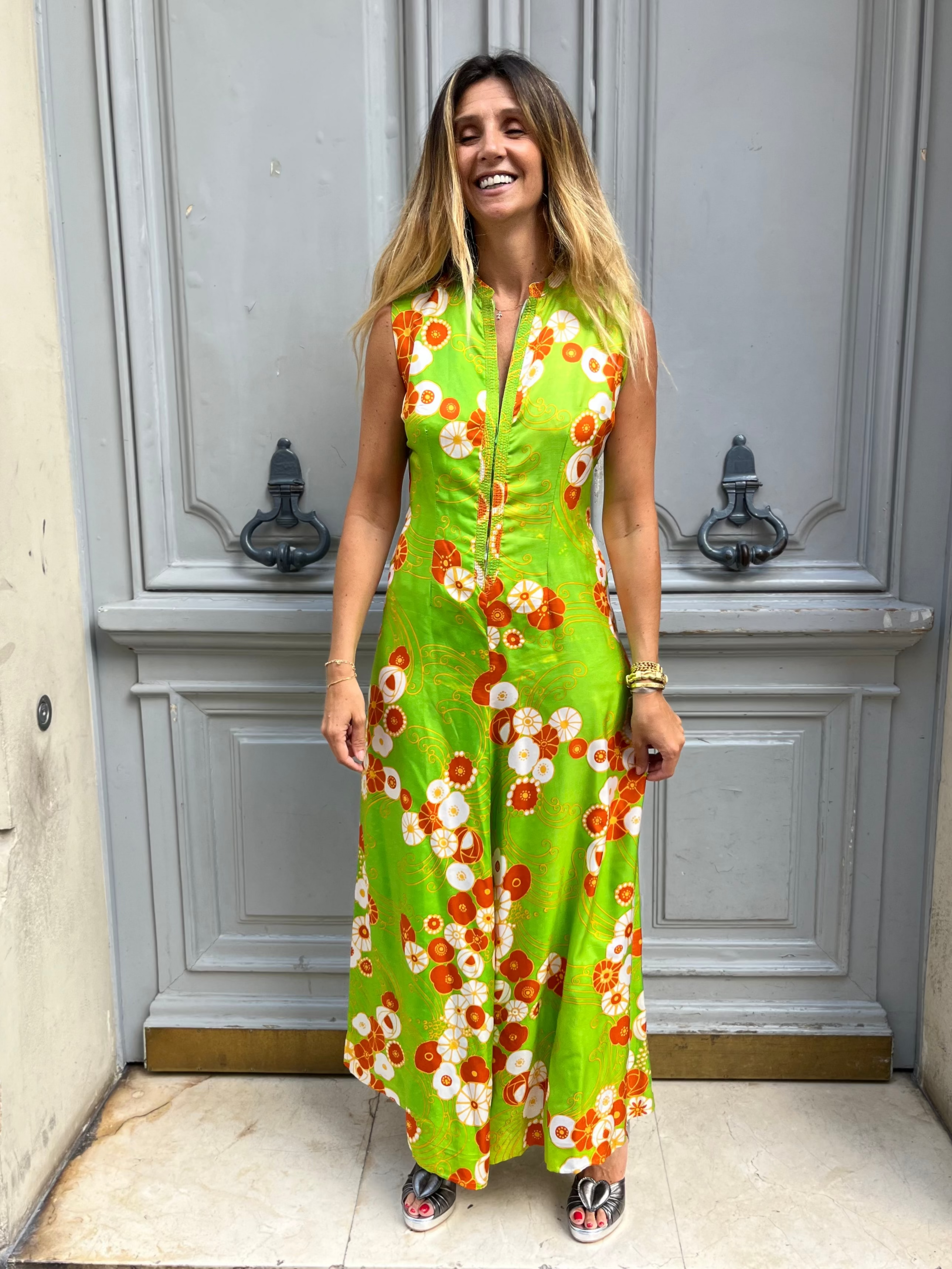 Robe à fleurs années 60