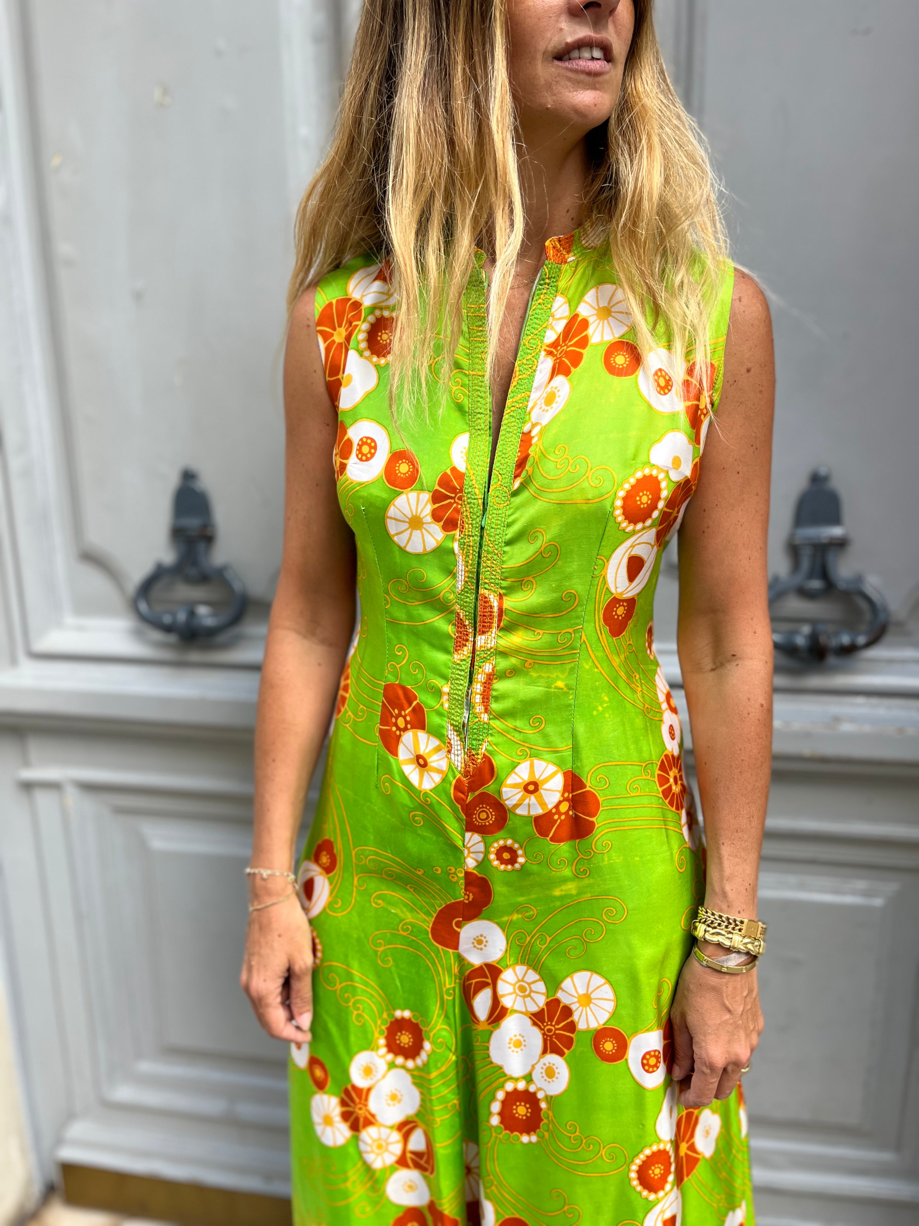 Robe à fleurs années 60